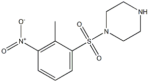 1-[(2-methyl-3-nitrobenzene)sulfonyl]piperazine Struktur