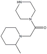 1-[(2-methylpiperidin-1-yl)acetyl]piperazine Struktur