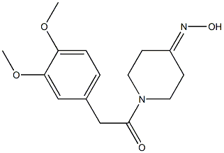 1-[(3,4-dimethoxyphenyl)acetyl]piperidin-4-one oxime Struktur