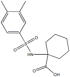 1-[(3,4-dimethylbenzene)sulfonamido]cyclohexane-1-carboxylic acid Struktur