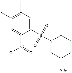 1-[(4,5-dimethyl-2-nitrobenzene)sulfonyl]piperidin-3-amine Struktur