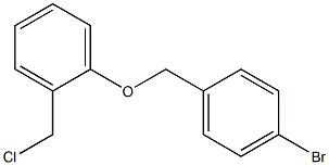 1-[(4-bromophenyl)methoxy]-2-(chloromethyl)benzene Struktur