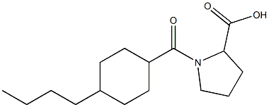 1-[(4-butylcyclohexyl)carbonyl]pyrrolidine-2-carboxylic acid Struktur