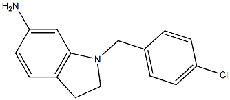 1-[(4-chlorophenyl)methyl]-2,3-dihydro-1H-indol-6-amine Struktur