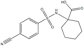 1-[(4-cyanobenzene)sulfonamido]cyclohexane-1-carboxylic acid Struktur