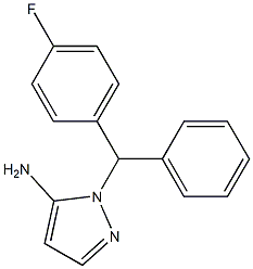 1-[(4-fluorophenyl)(phenyl)methyl]-1H-pyrazol-5-amine Struktur