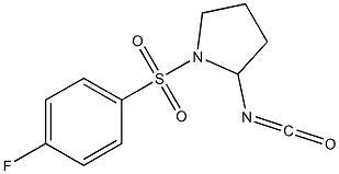 1-[(4-fluorophenyl)sulfonyl]-2-isocyanatopyrrolidine Struktur