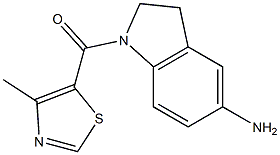 1-[(4-methyl-1,3-thiazol-5-yl)carbonyl]-2,3-dihydro-1H-indol-5-amine Struktur