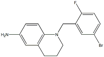 1-[(5-bromo-2-fluorophenyl)methyl]-1,2,3,4-tetrahydroquinolin-6-amine Struktur