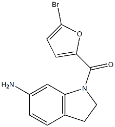 1-[(5-bromofuran-2-yl)carbonyl]-2,3-dihydro-1H-indol-6-amine Struktur