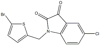 1-[(5-bromothiophen-2-yl)methyl]-5-chloro-2,3-dihydro-1H-indole-2,3-dione Struktur