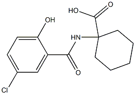 1-[(5-chloro-2-hydroxybenzene)amido]cyclohexane-1-carboxylic acid Struktur