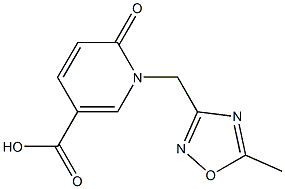 1-[(5-methyl-1,2,4-oxadiazol-3-yl)methyl]-6-oxo-1,6-dihydropyridine-3-carboxylic acid Struktur