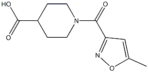 1-[(5-methyl-1,2-oxazol-3-yl)carbonyl]piperidine-4-carboxylic acid Struktur