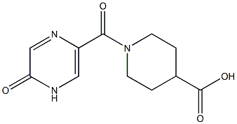 1-[(5-oxo-4,5-dihydropyrazin-2-yl)carbonyl]piperidine-4-carboxylic acid Struktur