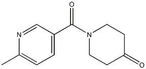 1-[(6-methylpyridin-3-yl)carbonyl]piperidin-4-one Struktur