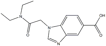 1-[(diethylcarbamoyl)methyl]-1H-1,3-benzodiazole-5-carboxylic acid Struktur