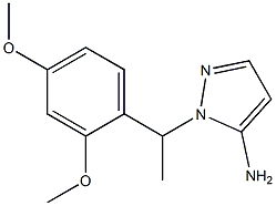 1-[1-(2,4-dimethoxyphenyl)ethyl]-1H-pyrazol-5-amine Struktur