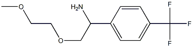 1-[1-amino-2-(2-methoxyethoxy)ethyl]-4-(trifluoromethyl)benzene Struktur