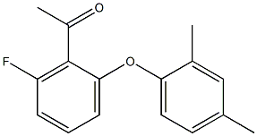 1-[2-(2,4-dimethylphenoxy)-6-fluorophenyl]ethan-1-one Struktur