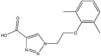 1-[2-(2,6-dimethylphenoxy)ethyl]-1H-1,2,3-triazole-4-carboxylic acid Struktur