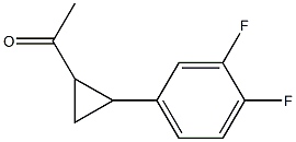 1-[2-(3,4-difluorophenyl)cyclopropyl]ethan-1-one Struktur