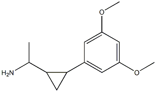 1-[2-(3,5-dimethoxyphenyl)cyclopropyl]ethan-1-amine Struktur