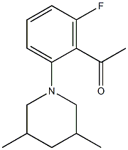 1-[2-(3,5-dimethylpiperidin-1-yl)-6-fluorophenyl]ethan-1-one Struktur