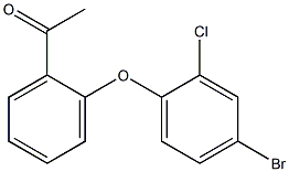 1-[2-(4-bromo-2-chlorophenoxy)phenyl]ethan-1-one Struktur