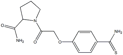 1-[2-(4-carbamothioylphenoxy)acetyl]pyrrolidine-2-carboxamide Struktur