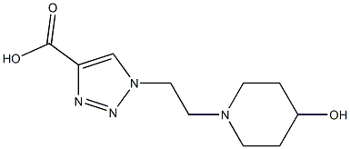 1-[2-(4-hydroxypiperidin-1-yl)ethyl]-1H-1,2,3-triazole-4-carboxylic acid Struktur