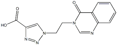 1-[2-(4-oxo-3,4-dihydroquinazolin-3-yl)ethyl]-1H-1,2,3-triazole-4-carboxylic acid Struktur