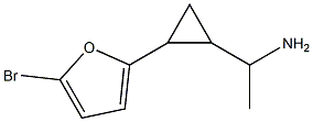 1-[2-(5-bromofuran-2-yl)cyclopropyl]ethan-1-amine Struktur