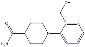 1-[2-(hydroxymethyl)phenyl]piperidine-4-carboxamide Struktur