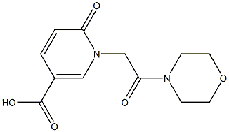 1-[2-(morpholin-4-yl)-2-oxoethyl]-6-oxo-1,6-dihydropyridine-3-carboxylic acid Struktur