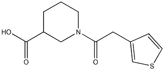 1-[2-(thiophen-3-yl)acetyl]piperidine-3-carboxylic acid Struktur