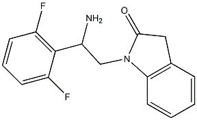 1-[2-amino-2-(2,6-difluorophenyl)ethyl]-2,3-dihydro-1H-indol-2-one Struktur