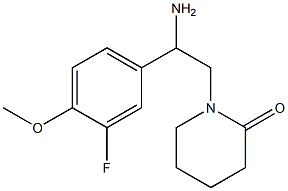 1-[2-amino-2-(3-fluoro-4-methoxyphenyl)ethyl]piperidin-2-one Struktur