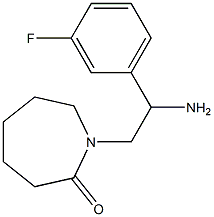 1-[2-amino-2-(3-fluorophenyl)ethyl]azepan-2-one Struktur