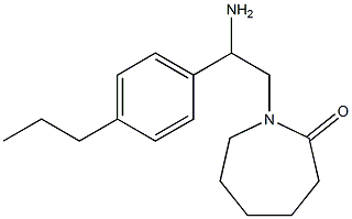 1-[2-amino-2-(4-propylphenyl)ethyl]azepan-2-one Struktur