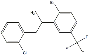 1-[2-bromo-5-(trifluoromethyl)phenyl]-2-(2-chlorophenyl)ethan-1-amine Struktur