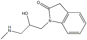 1-[2-hydroxy-3-(methylamino)propyl]-2,3-dihydro-1H-indol-2-one Struktur