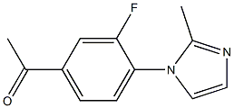 1-[3-fluoro-4-(2-methyl-1H-imidazol-1-yl)phenyl]ethan-1-one Struktur