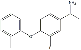 1-[3-fluoro-4-(2-methylphenoxy)phenyl]ethan-1-amine Struktur