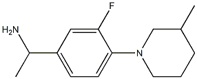 1-[3-fluoro-4-(3-methylpiperidin-1-yl)phenyl]ethan-1-amine Struktur