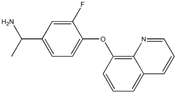 1-[3-fluoro-4-(quinolin-8-yloxy)phenyl]ethan-1-amine Struktur