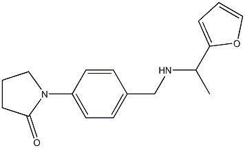 1-[4-({[1-(furan-2-yl)ethyl]amino}methyl)phenyl]pyrrolidin-2-one Struktur