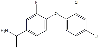 1-[4-(2,4-dichlorophenoxy)-3-fluorophenyl]ethan-1-amine Struktur