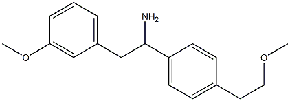 1-[4-(2-methoxyethyl)phenyl]-2-(3-methoxyphenyl)ethan-1-amine Struktur