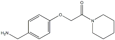 1-[4-(2-oxo-2-piperidin-1-ylethoxy)phenyl]methanamine Struktur